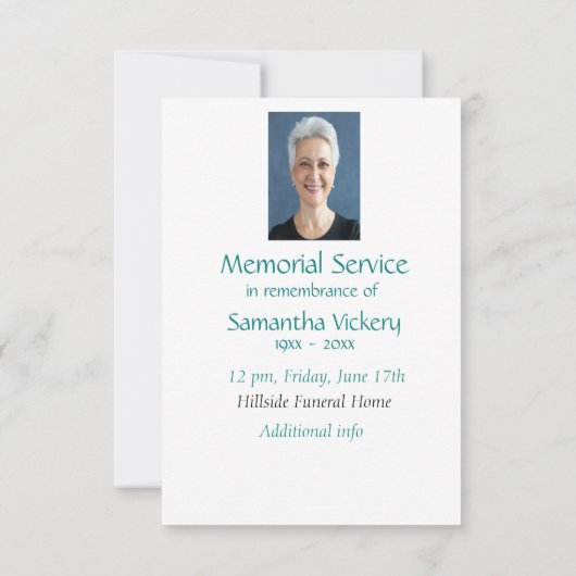 Memorial Service nodigt twee vogelsilhouette uit Kaart (Achterkant)