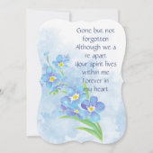 Memorial Service nodigt uit me niet te laten bloed Kaart (Voorkant)