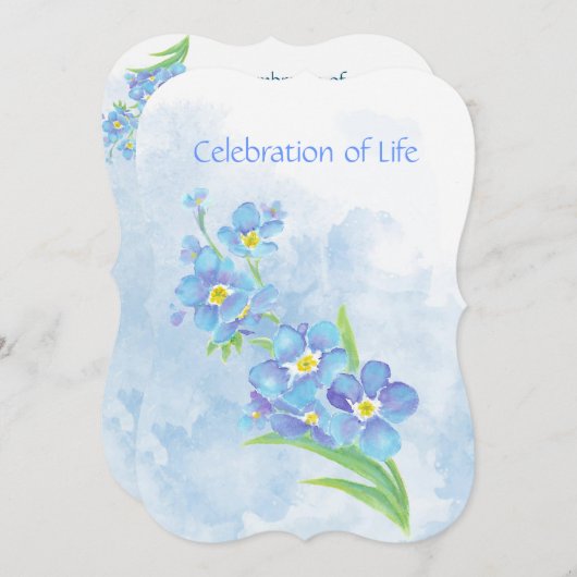 Memorial Service nodigt uit me niet te laten bloed Kaart (Voorkant / Achterkant)