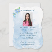 Memorial Service nodigt uit me niet te laten bloed Kaart (Achterkant)