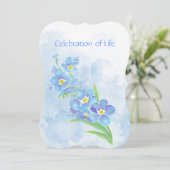 Memorial Service nodigt uit me niet te laten bloed Kaart (Staand voorkant)