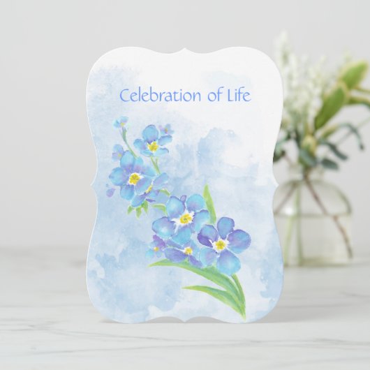 Memorial Service nodigt uit me niet te laten bloed Kaart (Staand voorkant)