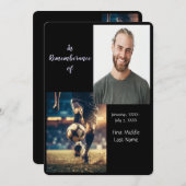 Memorial Service nodigt voetbalspeler uit Kaart (Voorkant / Achterkant)