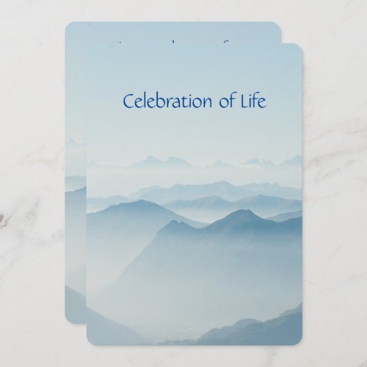 Memorial Service nodigt vreedzame bergen uit Kaart (Voorkant / Achterkant)
