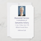 Memorial Service nodigt Waterverf Barn Owl uit Kaart (Achterkant)