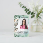Memorial Service nodigt Waterverf Barn Owl uit Visitekaartje (Staand voorkant)