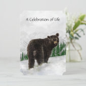 Memorial Service nodigt Waterverf Black Beer uit Kaart (Staand voorkant)