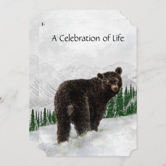 Memorial Service nodigt Waterverf Black Beer uit Kaart (Voorkant / Achterkant)