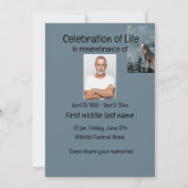 Memorial Service nodigt Waterverf Howling Wolf uit Kaart (Achterkant)