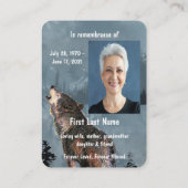 Memorial Service nodigt Waterverf Howling Wolf uit Visitekaartje (Achterkant)