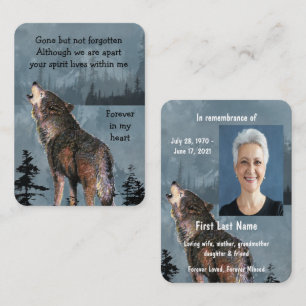 Memorial Service nodigt Waterverf Howling Wolf uit Visitekaartje