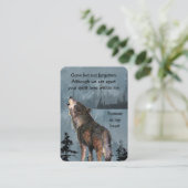 Memorial Service nodigt Waterverf Howling Wolf uit Visitekaartje (Staand voorkant)