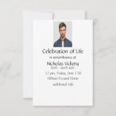 Memorial Service nodigt Waterverf kardinaal vogel Kaart (Achterkant)