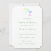 Memorial Service nodigt Waterverf Pastel Horse uit Kaart (Achterkant)