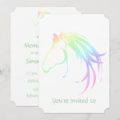 Memorial Service nodigt Waterverf Pastel Horse uit Kaart (Voorkant / Achterkant)