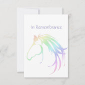 Memorial Service nodigt Waterverf Pastel Horse uit Kaart (Voorkant)