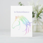 Memorial Service nodigt Waterverf Pastel Horse uit Kaart (Staand voorkant)