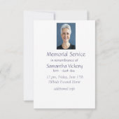 Memorial Service nodigt Waterverf Pastel Horse uit Kaart (Achterkant)