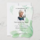 Memorial Service nodigt Waterverf Robin Bird uit Kaart (Achterkant)