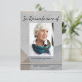 Memorial Service nodigt Waterverf uit Eenvoudige k Kaart (Staand voorkant)