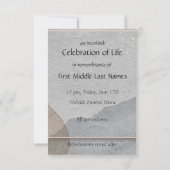 Memorial Service nodigt Waterverf uit Eenvoudige k Kaart (Achterkant)