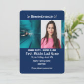 Memorial Service nodigt zwemzwemzwemmer uit Kaart (Staand voorkant)