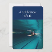 Memorial Service nodigt zwemzwemzwemmer uit Kaart (Achterkant)