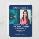 Memorial Service nodigt zwemzwemzwemmer uit Kaart (Voorkant)