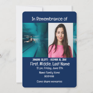 Memorial Service nodigt zwemzwemzwemmer uit Kaart