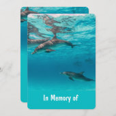 Memorial Service Noite Dolphins Onderwaterzee Kaart (Voorkant / Achterkant)