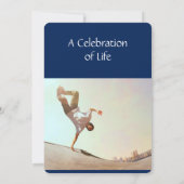 Memorial Service Noite Skateboard, raad van Schaat Kaart (Achterkant)