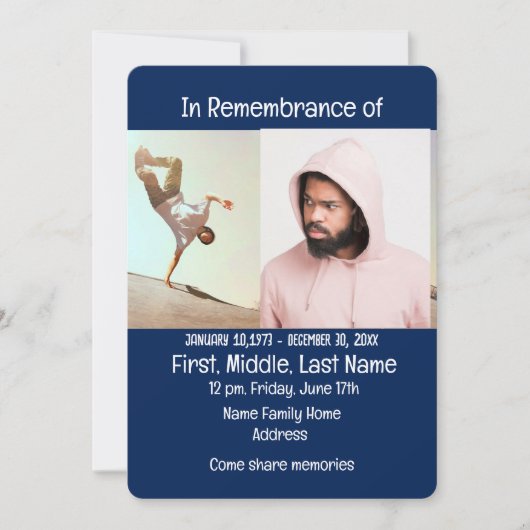 Memorial Service Noite Skateboard, raad van Schaat Kaart (Voorkant)