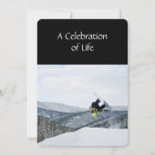 Memorial Service Noite Snow Boarding Kaart (Achterkant)