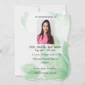 Memorial Service Noite Waterverf Chickadee Bird Kaart (Achterkant)