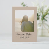 Memorial Service Noite Waterverf Chickadee Kaart (Staand voorkant)