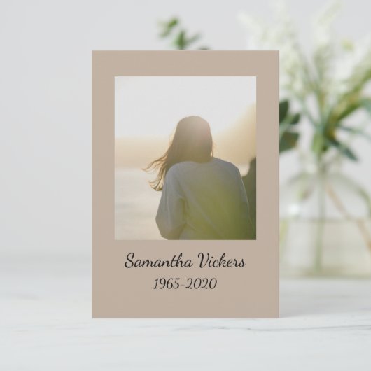 Memorial Service Noite Waterverf Chickadee Kaart (Staand voorkant)