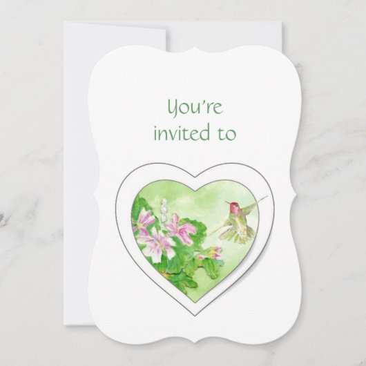 Memorial Service Noite Waterverf Hummingbird Kaart (Voorkant)