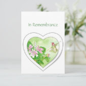 Memorial Service Noite Waterverf Hummingbird Kaart (Staand voorkant)