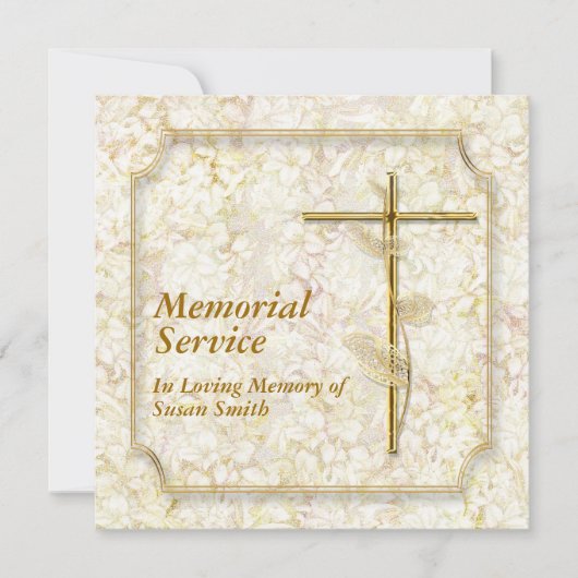 Memorial Service Notice Memory Kaart (Voorkant)