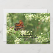 Memorial Service Oranje vlinder Kaart (Voorkant)