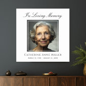 Memorial Service Photo Funeral Tribute Square Poster
