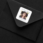Memorial Service Photo Funeral Tribute Square Vierkante Sticker
