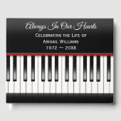 Memorial Service Piano Keyboard Gastenboek (Voorkant)