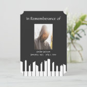 Memorial Service Piano Musician Cityscape Kaart (Staand voorkant)