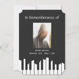 Memorial Service Piano Musician Cityscape Kaart