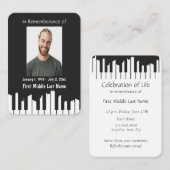 Memorial Service Piano Musician Cityscape Visitekaartje (Voorkant / Achterkant)