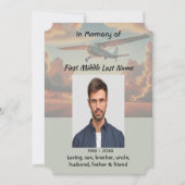 Memorial Service Pilot Airplane Flying Sunset Kaart (Voorkant)