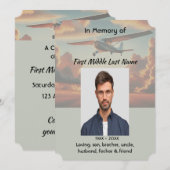Memorial Service Pilot Airplane Flying Sunset Kaart (Voorkant / Achterkant)