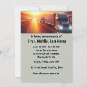Memorial Service Pilot Semi-Truck Tractor-aanhangw Kaart (Achterkant)