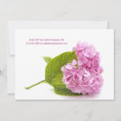 Memorial Service Pink Hydrangea Voeg uw foto toe Kaart (Achterkant)